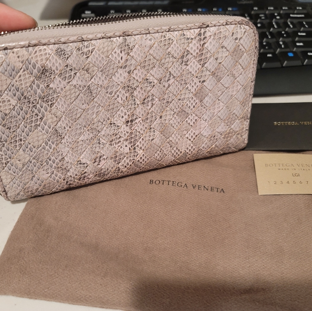 (Sold) Bottega Veneta Python Long Wallet